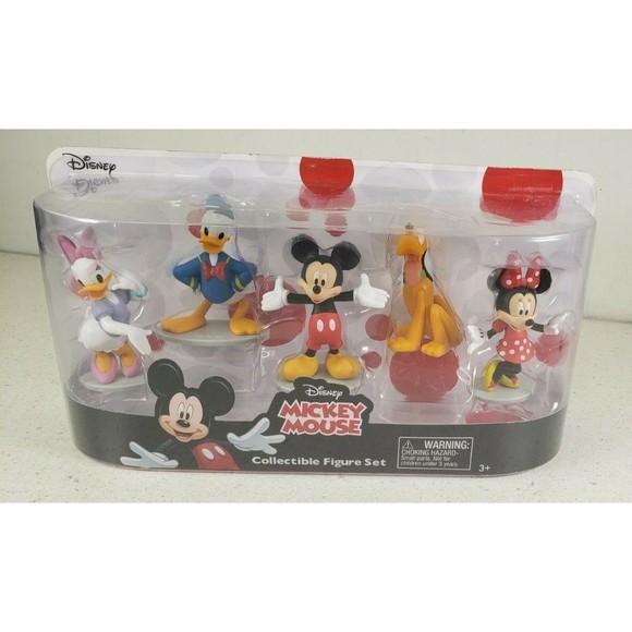 Disney Mickey Mouse Collectible Figures Mickey Minnie Daisy Donald Pluto NEW - Picture 1 of 8